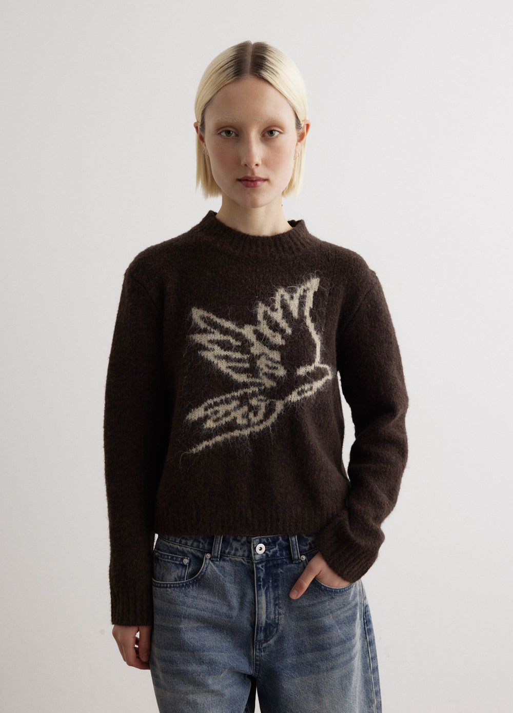 Dove Intarsia Jumper