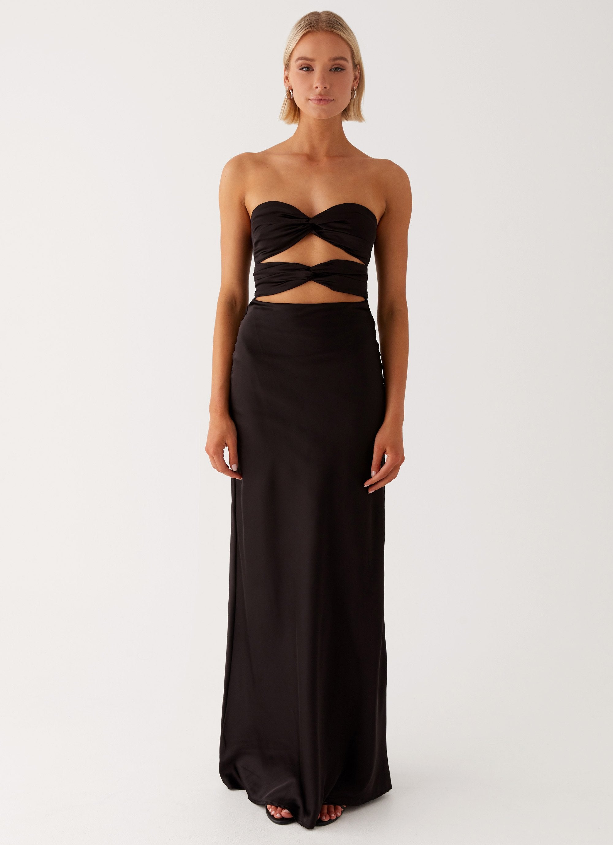 Tianna Strapless Maxi Dress - Black